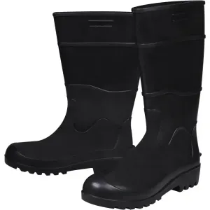 Bota PVC Preta Cano Longo Com Forro Worker