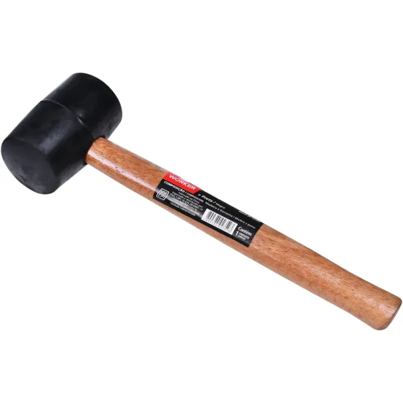 Martelo-Borracha-40mm-Cabo-de-Madeira-Worker-