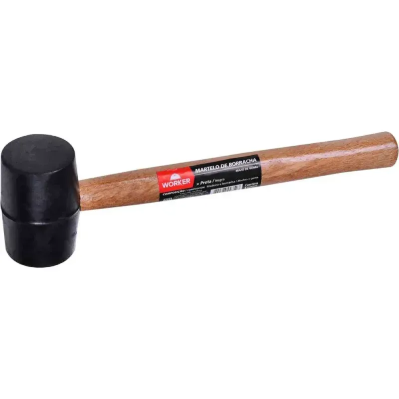 Martelo-de-Borracha-80mm-Cabo-de-Madeira-Worker-