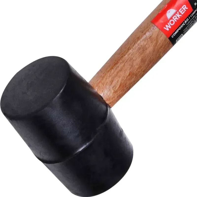 Martelo-de-Borracha-80mm-Cabo-de-Madeira-Worker-