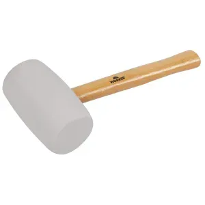 Martelo de Borracha Branca com Cabo de Madeira 40mm Worker