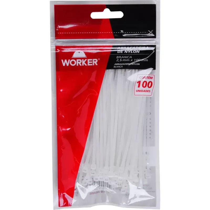 Abracadeira-de-Nylon-25x100mm-Branca-100-Pecas-Worker