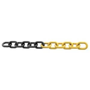 Corrente Plástica 6mmx10m Amarelo E Preto Worker