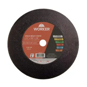 DISCO CORTE MULTIUSO WORKER 7"X1,6MMX7/8"