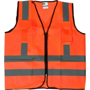 Colete Refletivo Laranja 2 Bolsos Tamanho GG Worker