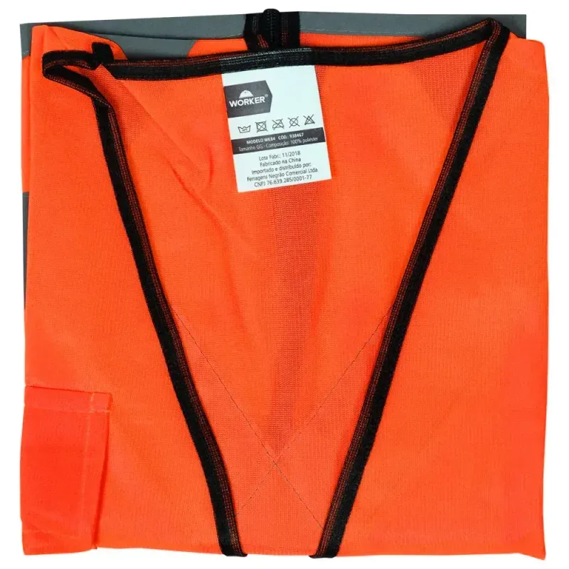 Colete-Refletivo-Laranja-2-Bolsos-Tamanho-GG-Worker-