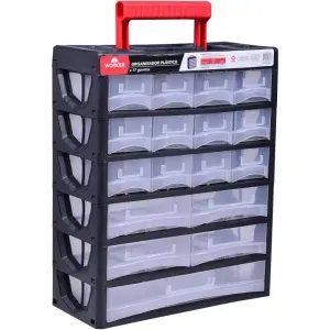 Organizador Plástico 17 Gavetas 31,5x14x38,5cm Worker