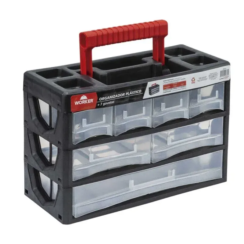 Caixa-Organizadora-Plastica-Preta-com-7-Gavetas-Worker