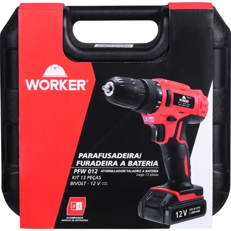 Furadeira-Parafusadeira-a-Bateria-com-16-Pcs-12V-Biv-Worker
