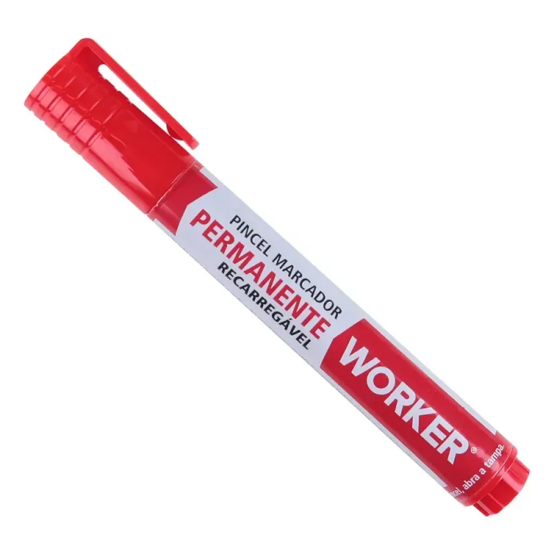 Marcador-Permanente-Recarregavel-Grosso-Vermelho-Worker