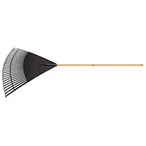 Vassoura com 30 Dentes Preto Cabo Madeira 120cm Tramontina