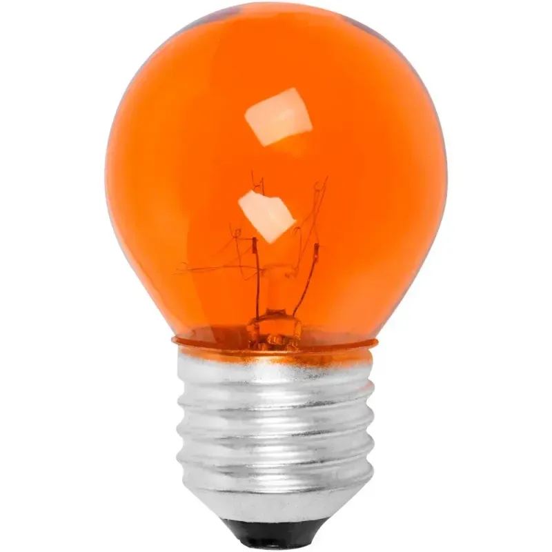Lampada-Bolinha-15w-E27-Laranja-Incandescente-Liege-220V