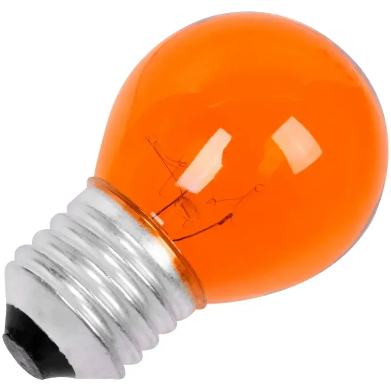 Lampada-Bolinha-15w-E27-Laranja-Incandescente-Liege-220V