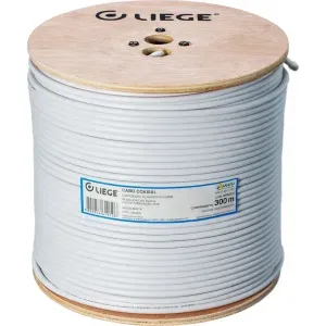 Cabo Coaxial Série 59 67% 300m Branco Liege
