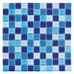 Pastilha De Vidro Azul 30x30cm Liege