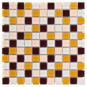 Pastilha de Vidro Mescla Marrom 30cmx30cm Liege