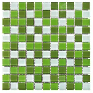 Pastilha de Vidro Mescla Verde 30cmx30cm Liege