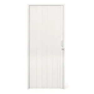 Porta Sanfonada PVC 2,10m x 80cm Branca Kala