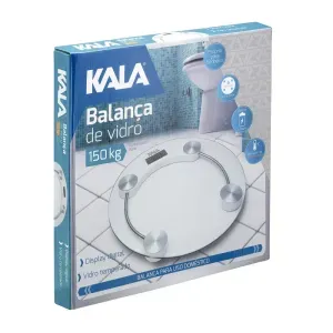 Balança Digital Redonda de Vidro Temperado para até 150kg Kala