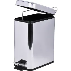 Lixeira Retangular Slim Aço Inox 5l Kala