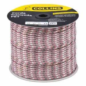 Corda Pet Trançada Vermelha em Carretel 10mmX147m Collins