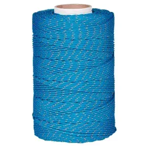 Corda PET Trançada 4mm Azul Rolo Collins