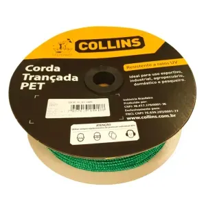 Corda Pet Trançada Verde em Carretel 6mmx150m Collins