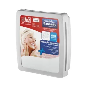 Armário Para Banheiro Universal Cinza Claro Herc