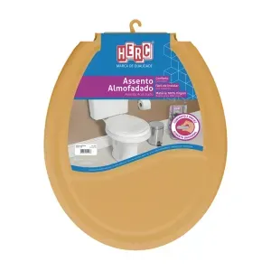 ASSENTO SANITÁRIO ALMOFADADO CARAMELO HERC