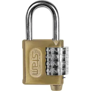 Cadeado Segredo 40mm Latonado Stam