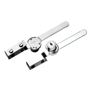 Fechadura Externa Cromada para Vitrine 160mm Soprano
