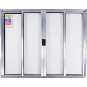 Janela SPP de Alumínio com 4 Folhas VL 100x150cm Aluvid