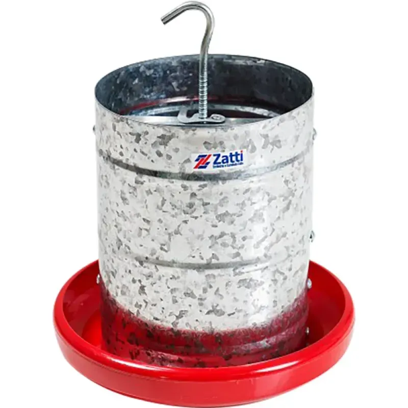 COMEDOURO-AVES-5KG-TUBULAR-PRATO-PLASTICO-ZATTI