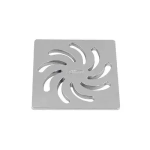 GRELHA QUADRADA CROMADA AMANCO ABS 100MM VORTICE