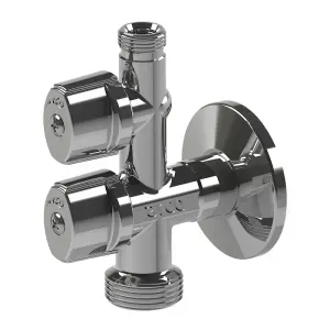 Registro Duplo com 1 Válvula e 2 Conexão em Latão 1/2" Arco
