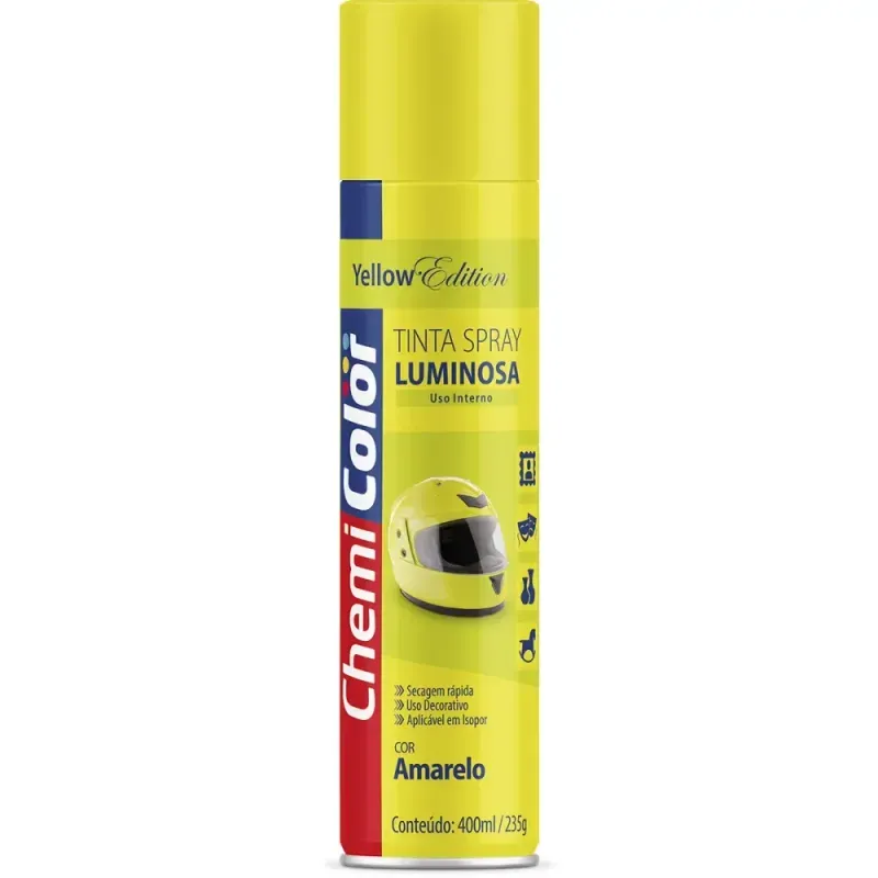Tinta-Spray-Cores-Luminosas-400Ml-250G-Amarelo-Chemicolor