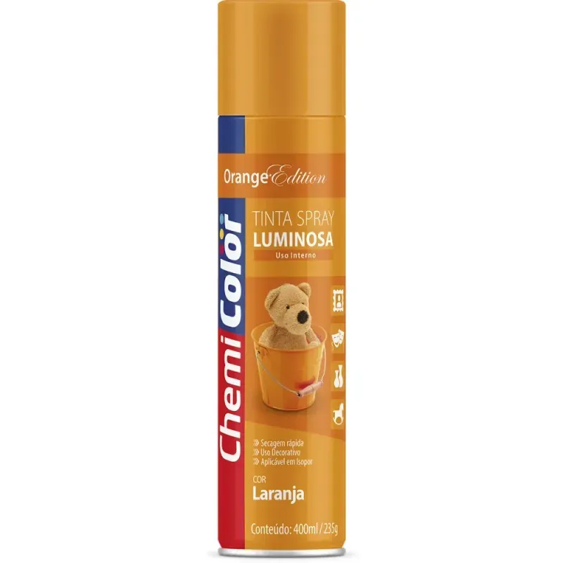 Tinta-Spray-Cores-Luminosas-400Ml-250G-Laranja-Chemicolor