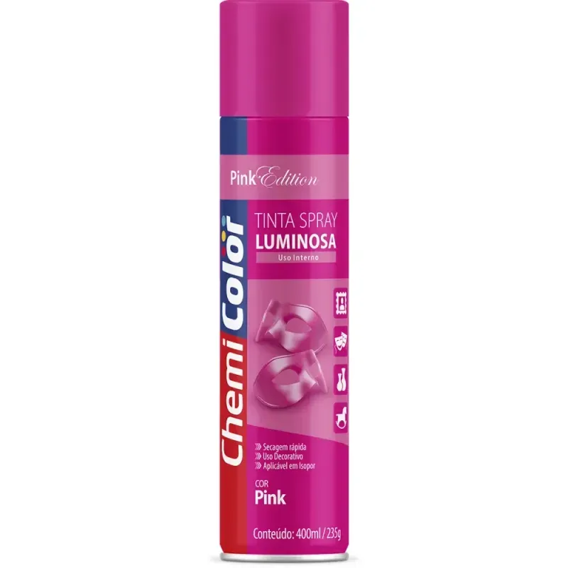 Tinta-Spray-Cores-Luminosas-400Ml-250G-Pink-Chemicolor