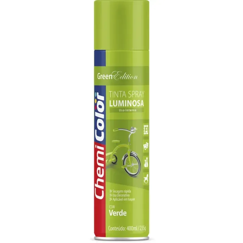 Tinta-Spray-Cores-Luminosas-400Ml-250G-Verde-Chemicolor