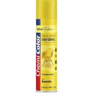 Tinta Spray Uso Geral Amarelo 400ml Chemicolor