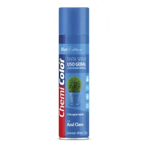 Tinta Spray Uso Geral 400ml/250g Azul Claro Chemicolor