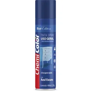 Tinta Spray Uso Geral 400ml/250g Azul Escuro Chemicolor