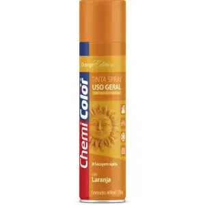 Tinta Spray Uso Geral 400ml/250g Laranja Chemicolor