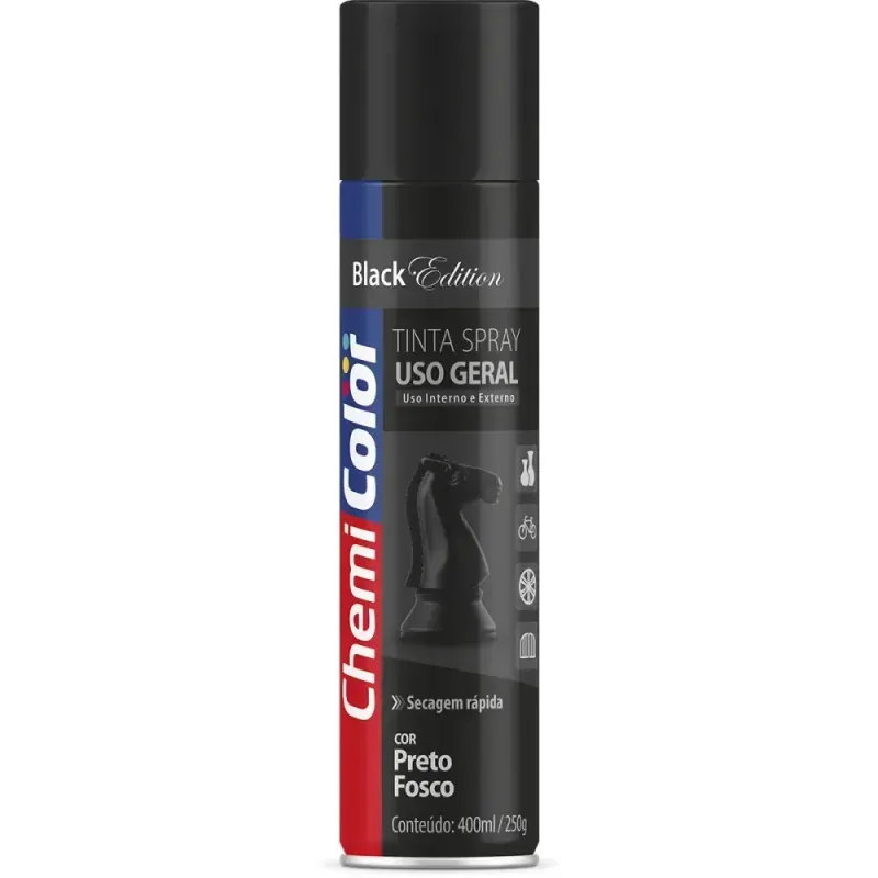 Tinta-Spray-Uso-Geral-400ml-250g-Preto-Fosco-Chemicolor-