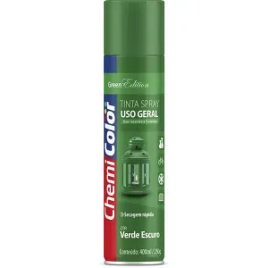 Tinta Spray Uso Geral Verde Escuro 400ml Chemicolor