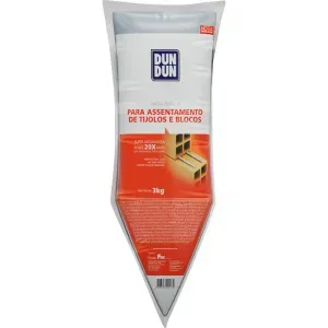 Massa para Assentamento de Tijolos Saco 3Kg DunDun
