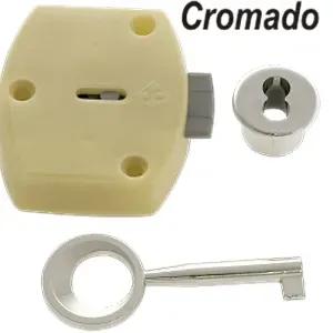 KIT FECHADURA MÓVEIS CROMADO GECELE 10 PEÇAS