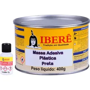 Massa Plástica Preta 400G Iberê