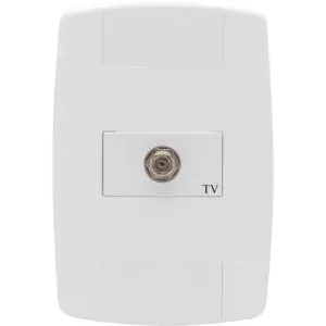 TOMADA ANTENA TV BRANCA LEV ILUMI
