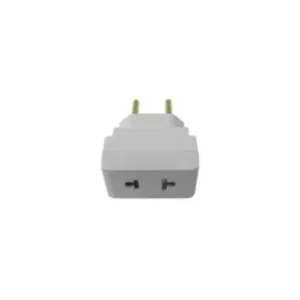 Adaptador 2p Chato Para 2p Redondo Cinza Lorenzetti